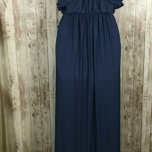 NWT Lush Halter Spaghetti Strap Dress Blue - Picture 6 of 10